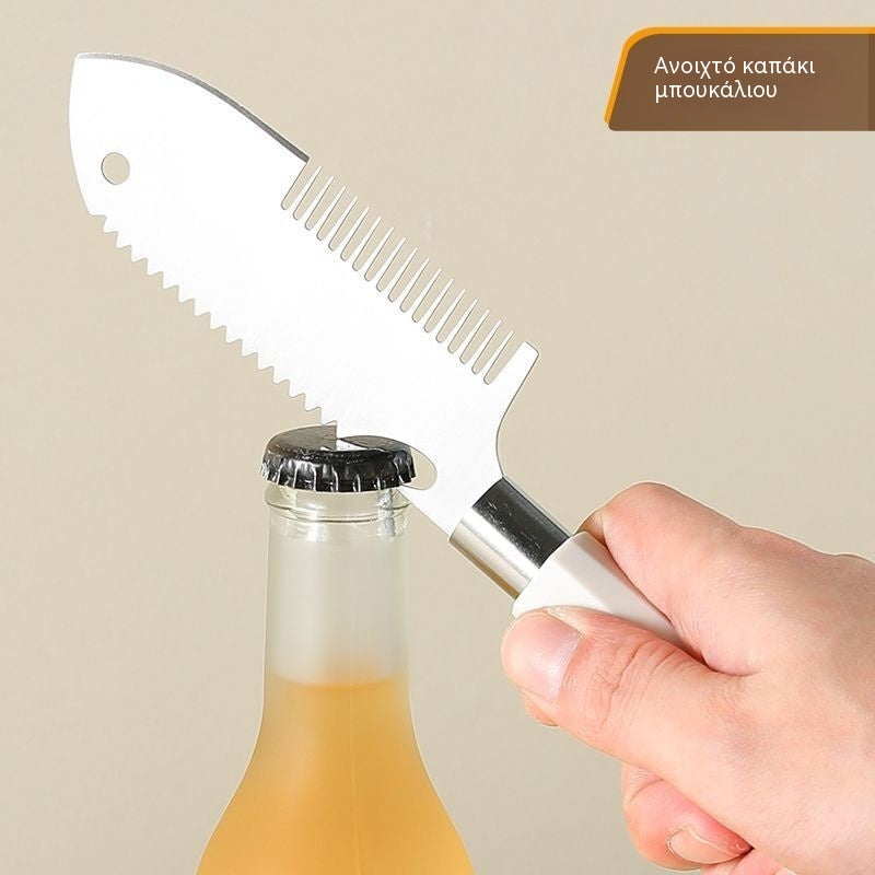 ✅【Αγοράστε ένα και κερδίστε ένα δωρεάν】🧅🔪 Πολυλειτουργικός αποφλοιωτής κουζίνας 3 σε 1: Ξεφλουδίστε, κόψτε και ανοίξτε μπουκάλια! 🔥