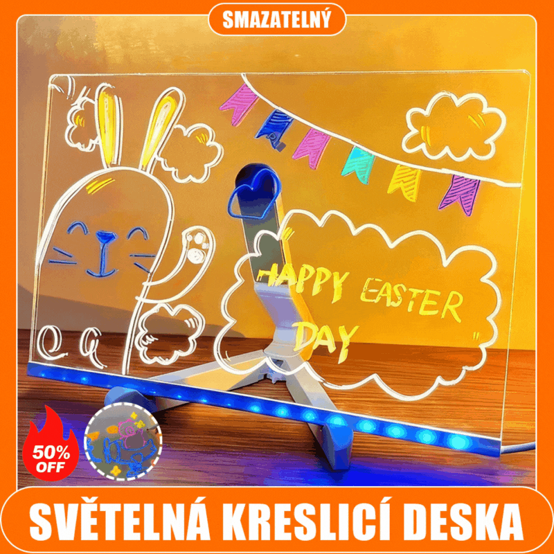 🎨💡✏️🔥Αγοράστε 1 και πάρτε 1 δωρεάν🔥Παιδικός Φωτεινός Πίνακας Σχεδίου, Χειροποίητος DIY Εκπαιδευτικός Πίνακας Σχεδίου με Φωσφορίζουσα Λάμψη και Σβήσιμο, για Γκράφιτι