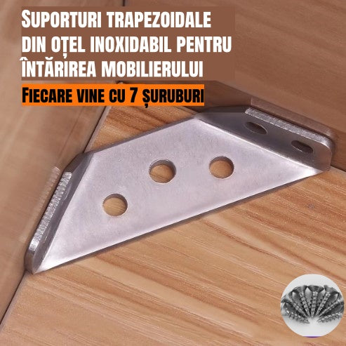 【18 τμχ】👍Στήριγμα επίπλων από ανοξείδωτο χάλυβα, παχιές γωνίες, γωνίες στερέωσης επίπλων 90°