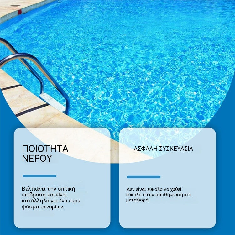 💧【2 Μπουκάλια】Λύση Καθαρισμού Πισίνας: Κρυστάλλινο νερό για αβίαστη κολύμβηση! ✨Πείτε αντίο στο πράσινο νερό και τις ερεθιστικές χημικές ουσίες: Απολαύστε καθαρό, δροσιστικό νερό κάθε φορά που κολυμπάτε. 🏊♂️💙