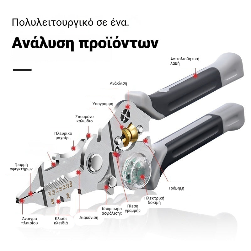 Απογυμνωτές καλωδίων 28 σε 1 με λειτουργία δοκιμής τάσης