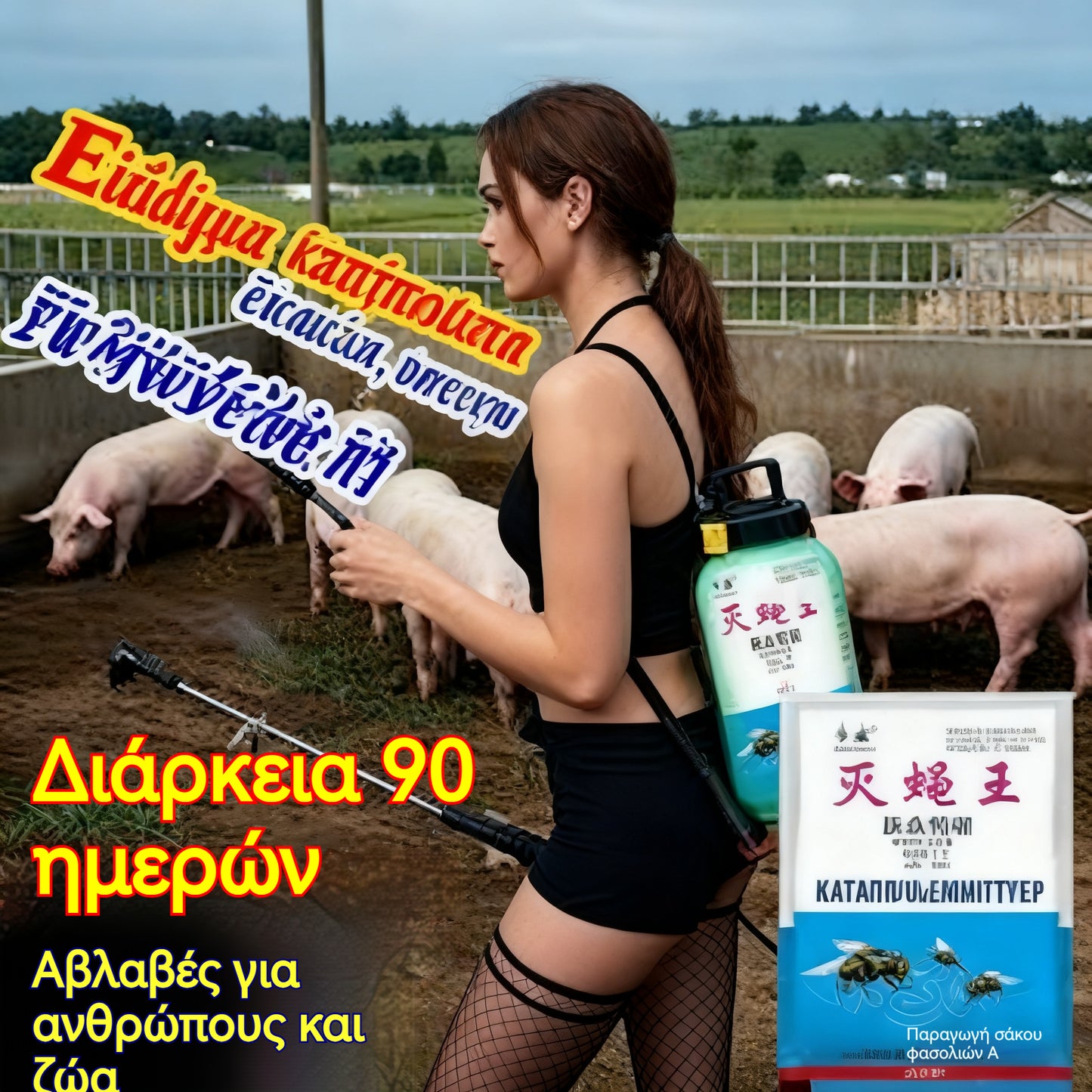 🦟Ειδικά σχεδιασμένο για να σκοτώνει κουνούπια και μύγες σε αγροκτήματα, ένα πακέτο σκοτώνει ψύλλους / ακρίδες / κατσαρίδες / μύγες / κουνούπια!