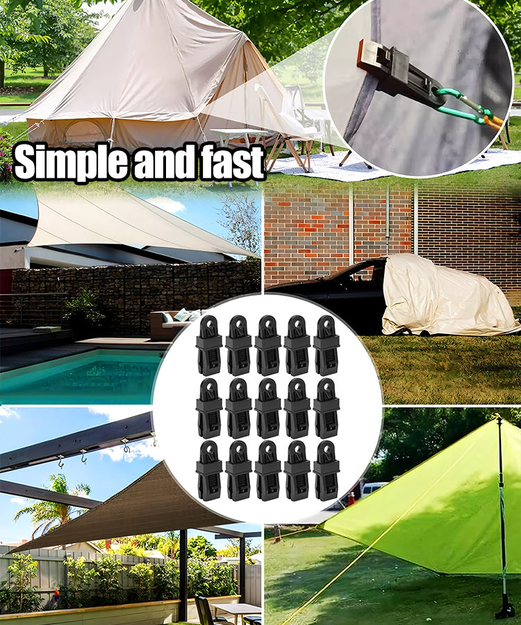 🏡🌿[50 τεμάχια] Κλιπ στερέωσης σκιάστρου κήπου, κλιπ στερέωσης για σκηνές