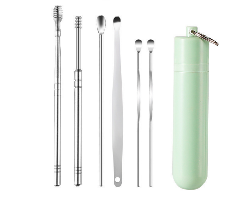 【Αγοράστε 1 και πάρτε 1 δωρεάν】Δύο για €22【11 ευρώ ανά τεμάχιο】👂Σετ εργαλείων αφαίρεσης κεριού αυτιών 6 τεμαχίων με σωλήνα αποθήκευσης | Πλήρες σετ φροντίδας αυτιών – Εργαλείο έξι σε ένα! 👂