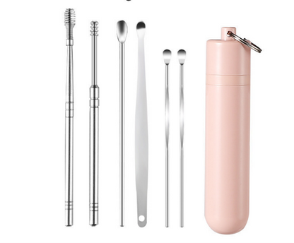 【Αγοράστε 1 και πάρτε 1 δωρεάν】Δύο για €22【11 ευρώ ανά τεμάχιο】👂Σετ εργαλείων αφαίρεσης κεριού αυτιών 6 τεμαχίων με σωλήνα αποθήκευσης | Πλήρες σετ φροντίδας αυτιών – Εργαλείο έξι σε ένα! 👂