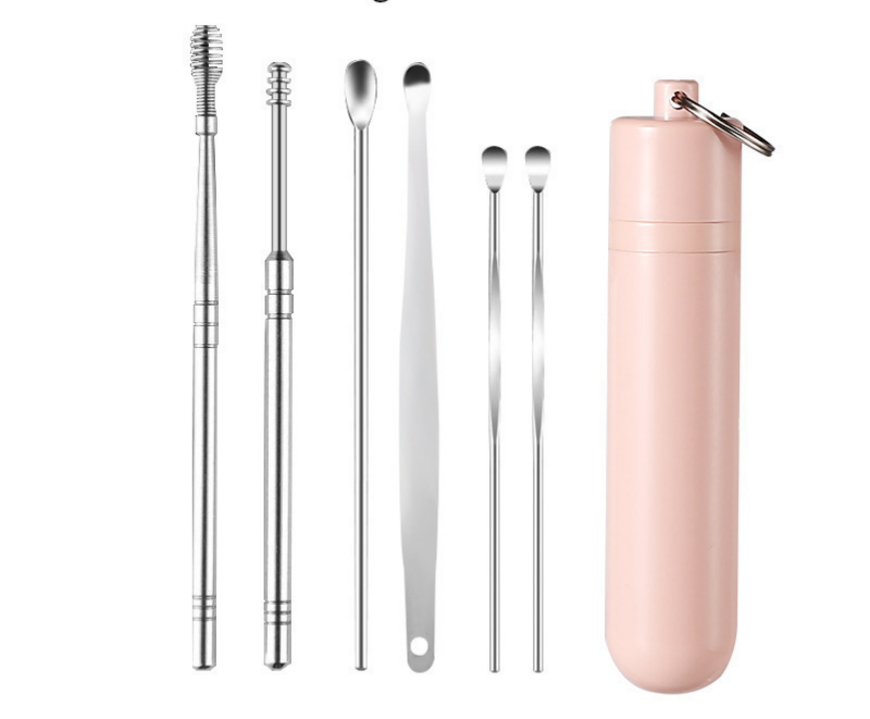 【Αγοράστε 1 και πάρτε 1 δωρεάν】Δύο για €22【11 ευρώ ανά τεμάχιο】👂Σετ εργαλείων αφαίρεσης κεριού αυτιών 6 τεμαχίων με σωλήνα αποθήκευσης | Πλήρες σετ φροντίδας αυτιών – Εργαλείο έξι σε ένα! 👂