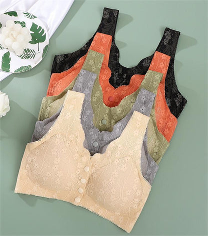 🔥【3 τεμαχίων 28 ευρώ】Γυναικείο σουτιέν χωρίς μπανέλα με κλείσιμο μπροστά【40-100kg】