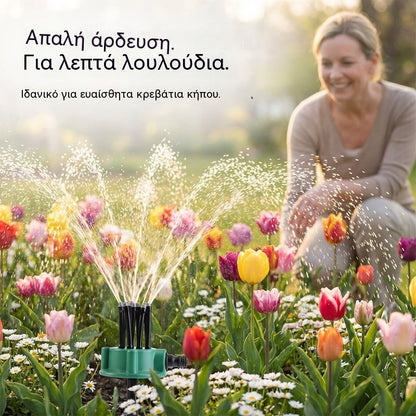 ✨ Αυτόματο ποτιστικό κήπου πολλαπλών κεφαλών 360°