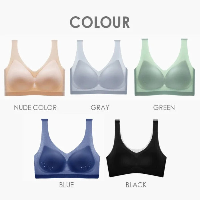 5 τεμάχια 32 EUR💎Ειδική προσφορά περιορισμένης διάρκειας🔥[M-5XL] Εξαιρετικά λεπτό σουτιέν χωρίς ραφή Ice Silk【Πακέτα με έκπτωση】