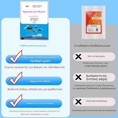 🦟Ειδικά σχεδιασμένο για να σκοτώνει κουνούπια και μύγες σε αγροκτήματα, ένα πακέτο σκοτώνει ψύλλους / ακρίδες / κατσαρίδες / μύγες / κουνούπια!