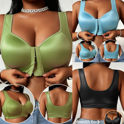 😍👙【Συσκευασία 3 τεμαχίων】【40-100 kg】Γυναικείο σουτιέν χωρίς μπανέλα με μπροστινό κλείσιμο