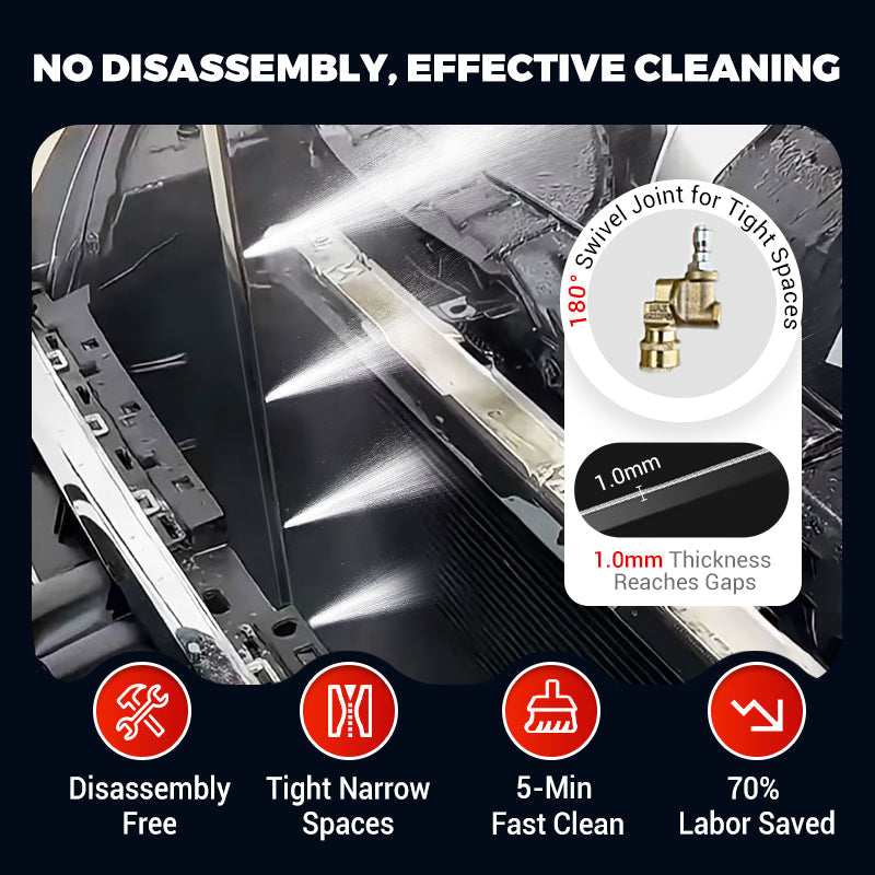 👍👍【31€】 1 σετ 4 τεμαχίων--Αποτελεσματικό εργαλείο καθαρισμού χωρίς αφαίρεση για στενές σχισμές