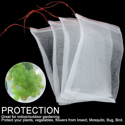 【50 piezas】Red de insectos para moscas de frutas, red de protección de árboles de paisaje para pájaros, bolsas de red de jardín para proteger flores, plantas, frutas, verduras