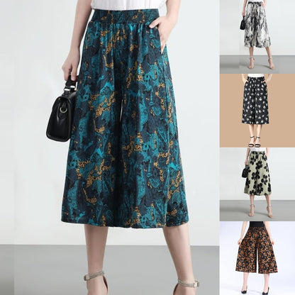 【30%OFF】🔥Καυτές πωλήσεις🔥【M-5XL】Νέο παντελόνι με ψηλή μέση και στάμπα με φαρδιά μπατζάκια του 2026