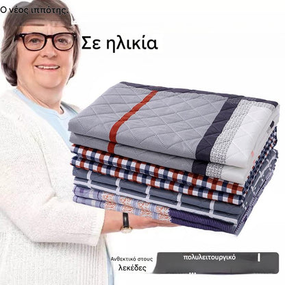 【80*120cm】🛌 Μαξιλαράκι περιποίησης πάνας ενηλίκων 4 στρώσεων που πλένεται και αναπνέει