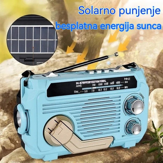 🔥🏕️Φορητός πολυχρηστικός φακός ραδιοφώνου AM