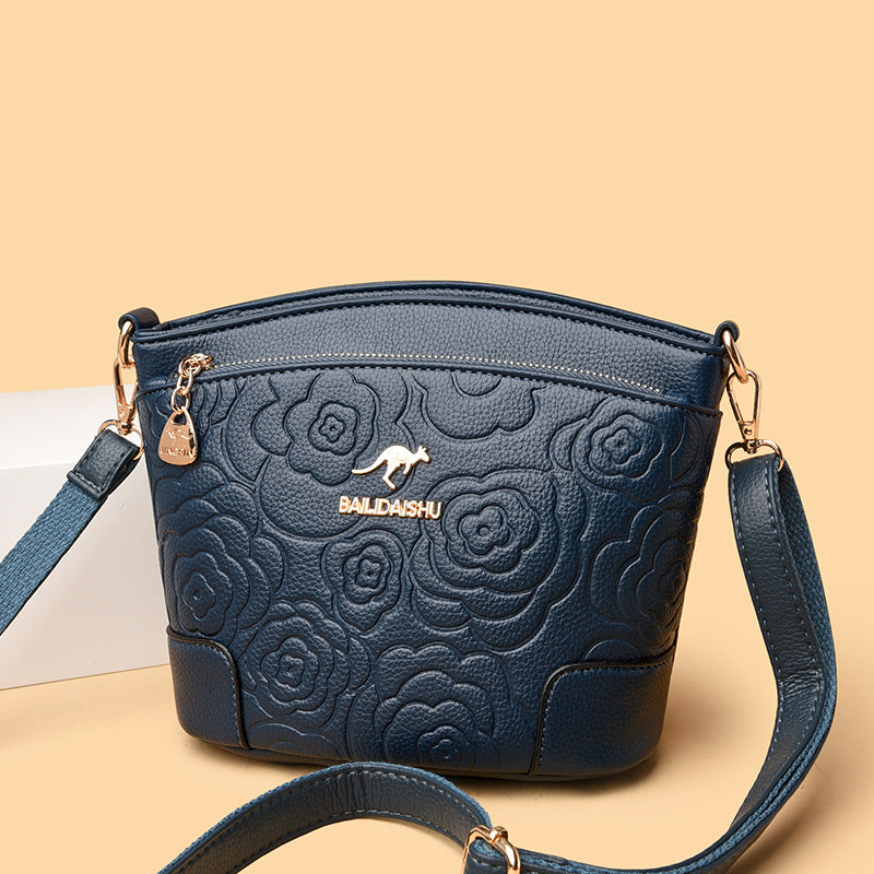 👜✨Δερμάτινη τσάντα με ανάγλυφο σχέδιο | Κομψότητα για κάθε εμφάνιση