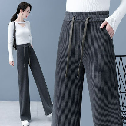 👖【40-110 KG】Νέα γυναικεία ελαστικά παντελόνια με φαρδιά μπατζάκια