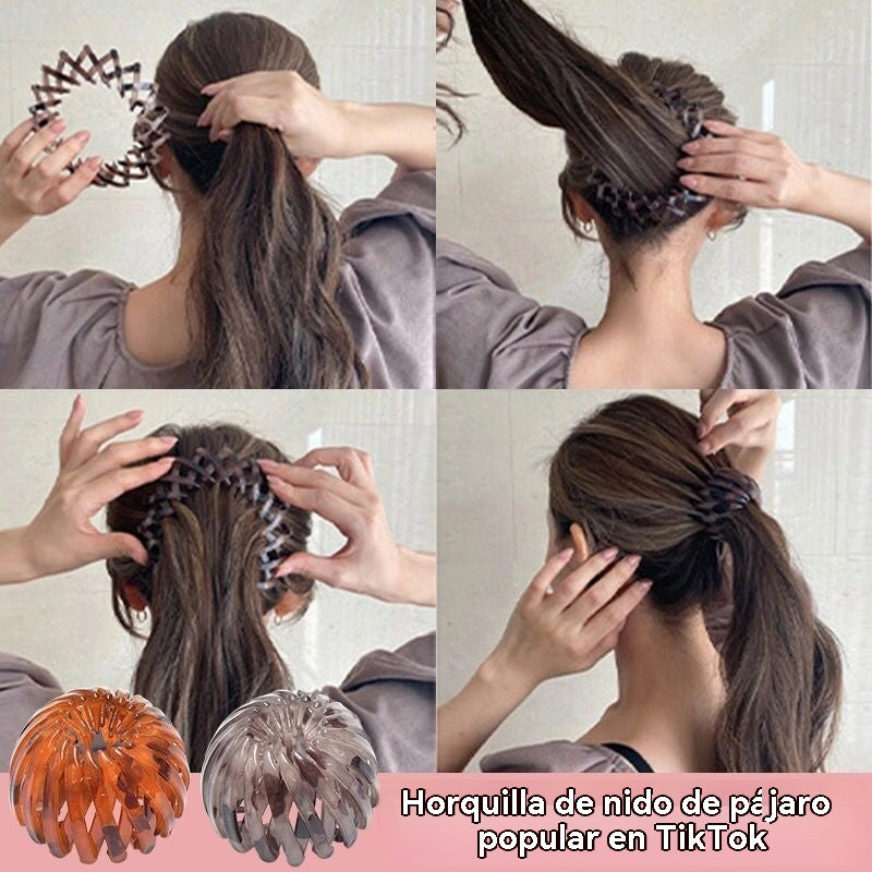 【🔥7 είδη για €24】🎀 Νέα κλιπ μαλλιών σε σχήμα φωλιάς πουλιού: Κρατήστε σταθερά ψηλές αλογοουρές και κομψούς κότσους, αναζωογονώντας άμεσα την εμφάνισή σας.