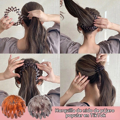 【🔥7 είδη για €24】🎀 Νέα κλιπ μαλλιών σε σχήμα φωλιάς πουλιού: Κρατήστε σταθερά ψηλές αλογοουρές και κομψούς κότσους, αναζωογονώντας άμεσα την εμφάνισή σας.