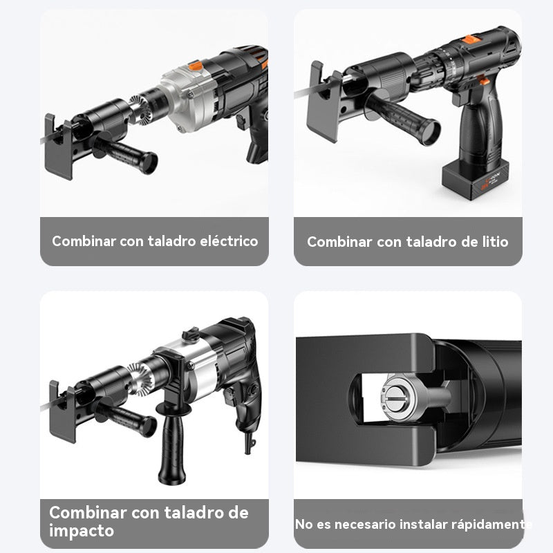 🔥🧰Ηλεκτρικό τρυπάνι που μετατρέπεται σε παλινδρομικό πριόνι, προσαρμογέας κεφαλής σέγας για ξυλουργική.