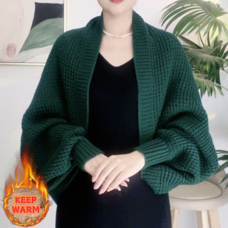 🔥Φθινόπωρο και χειμώνα νέο μαλακό πλεκτό ζεστό ζακέτα σάλι