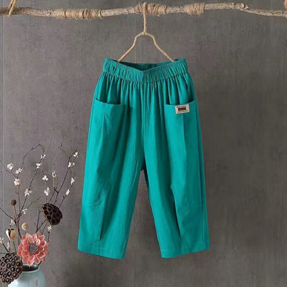 👖【M-4XL】Νέο, φαρδύ, μεγάλο, άνετο και ευέλικτο casual παντελόνι από βαμβάκι και λινό.