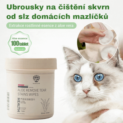 🐕🐈Μαντηλάκια καθαρισμού για λεκέδες από τα μάτια κατοικίδιων 🔥Αφαιρεί λεκέδες από δάκρυα🔥
