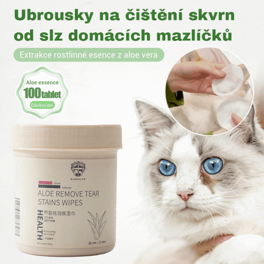 🐕🐈Μαντηλάκια καθαρισμού για λεκέδες από τα μάτια κατοικίδιων 🔥Αφαιρεί λεκέδες από δάκρυα🔥