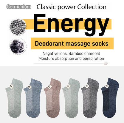 🧦【10 ζευγάρια】（35-42）Ανδρικές καλοκαιρινές αναπνεύσιμες αποσμητικές κάλτσες.