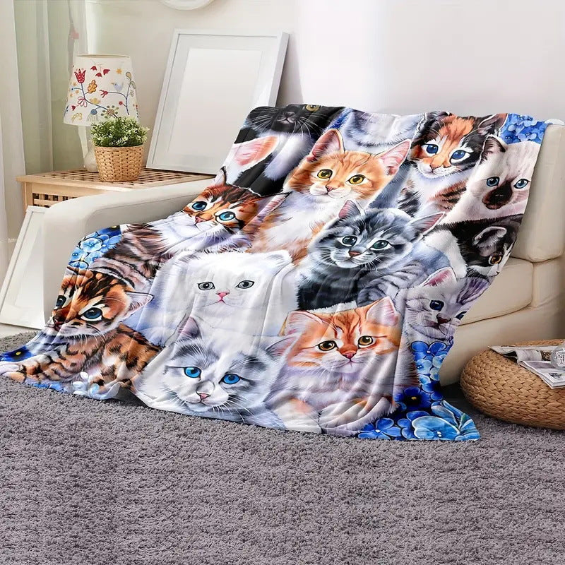 ✨【150cm x 130cm】1 τεμάχιο 29 ευρώ🔥Καρό φανέλα με καλλιτεχνική εκτύπωση (Διατίθεται σε διάφορα μεγέθη)