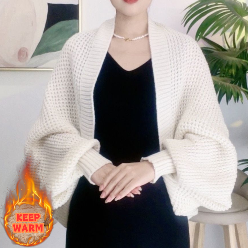🔥Φθινόπωρο και χειμώνα νέο μαλακό πλεκτό ζεστό ζακέτα σάλι