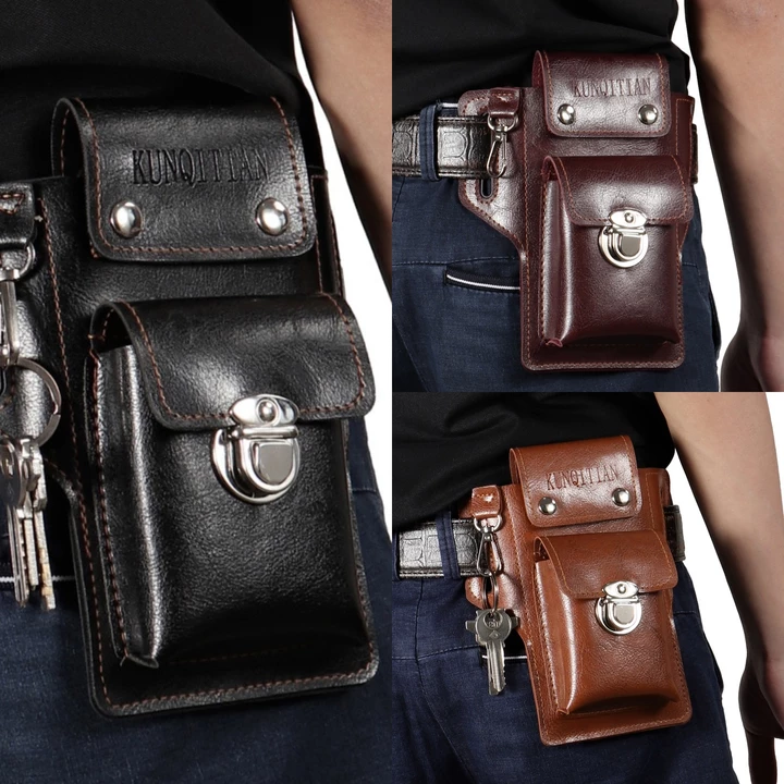 🔥Προσφορά περιορισμένης διάρκειας!!!🔥Πολυλειτουργική δερμάτινη τσάντα μέσης για άνδρες