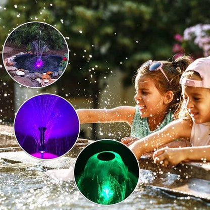 ⛲🌈Αντλία βρύσης με πολύχρωμο φωτισμό LED, αντλία βρύσης 8W EQB-600P (κατάλληλη για βάθη νερού μικρότερα από 30cm)