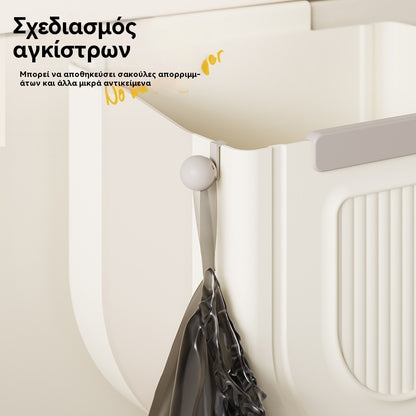 🔥【50% έκπτωση】Πολυλειτουργικός κρεμαστός πτυσσόμενος κάδος απορριμμάτων για κουζίνα