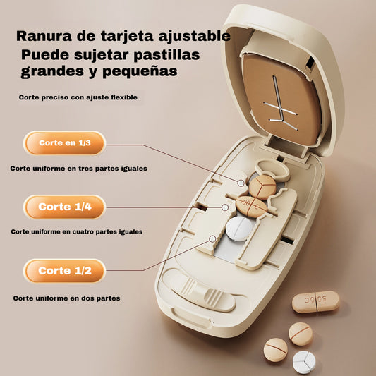 💊Πολυλειτουργικός κόφτης χαπιών, κατάλληλος για την αποθήκευση και κοπή φαρμάκων.