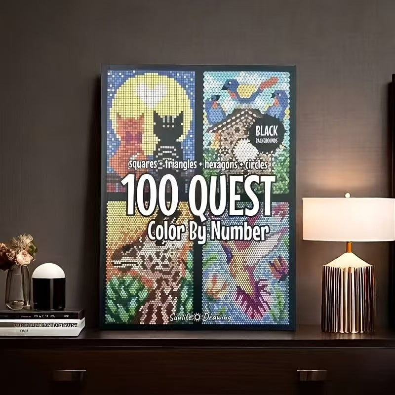 50% ΕΚΠΤΩΣΗ🎄🎨 Βιβλίο ζωγραφικής 100 QUEST με αριθμούς