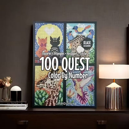 50% ΕΚΠΤΩΣΗ🎄🎨 Βιβλίο ζωγραφικής 100 QUEST με αριθμούς