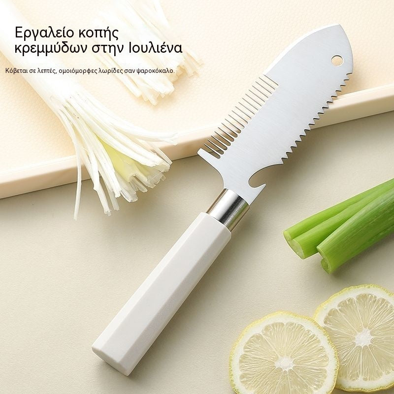 ✅【Αγοράστε ένα και κερδίστε ένα δωρεάν】🧅🔪 Πολυλειτουργικός αποφλοιωτής κουζίνας 3 σε 1: Ξεφλουδίστε, κόψτε και ανοίξτε μπουκάλια! 🔥
