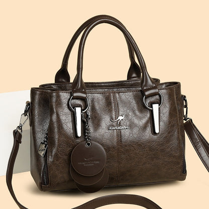 👜👜Τσάντα ώμου/χιαστί μεγάλης χωρητικότητας από γνήσιο δέρμα αγελάδας