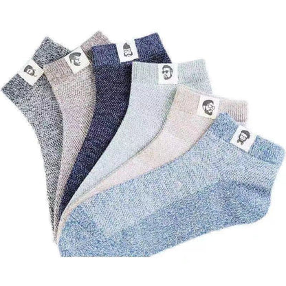 🧦【10 ζευγάρια】（35-42）Ανδρικές καλοκαιρινές αναπνεύσιμες αποσμητικές κάλτσες.