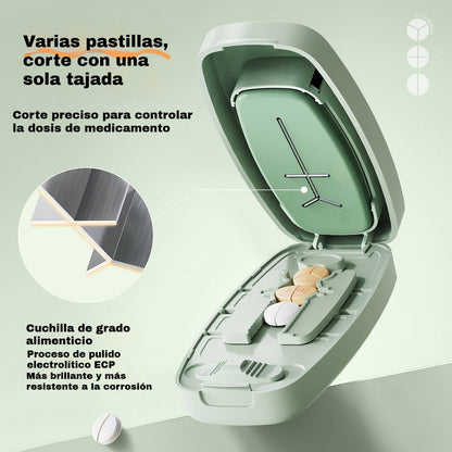 💊Πολυλειτουργικός κόφτης χαπιών, κατάλληλος για την αποθήκευση και κοπή φαρμάκων.