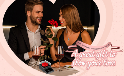 ✨Κολιέ σε σχήμα καρδιάς, δώρο για την Ημέρα του Αγίου Βαλεντίνου + αξιολάτρευτο αρκουδάκι με τριαντάφυλλα σε κονσέρβα -