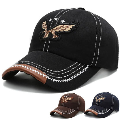 🔥Ειδική προσφορά περιορισμένης διάρκειας🧢Καπέλο του μπέιζμπολ με κέντημα και φτερό, unisex, για όλες τις εποχές.