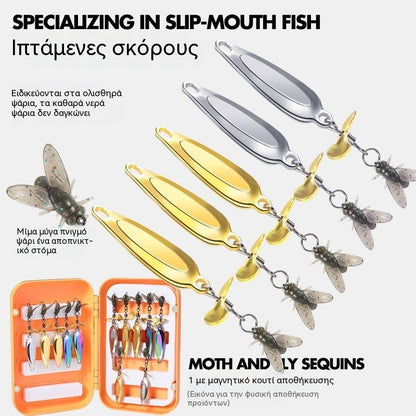 🎣✨Τεχνητό δόλωμα fly & κουταλάκι | Ιδανικό για δύσκολα ψάρια