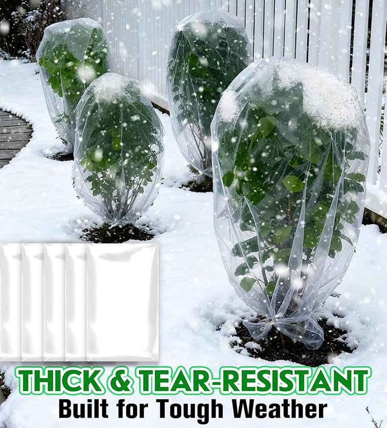 🌲【40cm*60cm】 10 είδη για 25 ευρώ❄️Διαφανείς σακούλες για την προστασία των οπωροφόρων δέντρων/φυτών από το κρύο, παρέχοντας χειμερινή προστασία από τον παγετό, τη βροχή και τις βροχοπτώσεις· προστατευτικά καλύμματα για μπονσάι/λουλούδια/δέντρα.