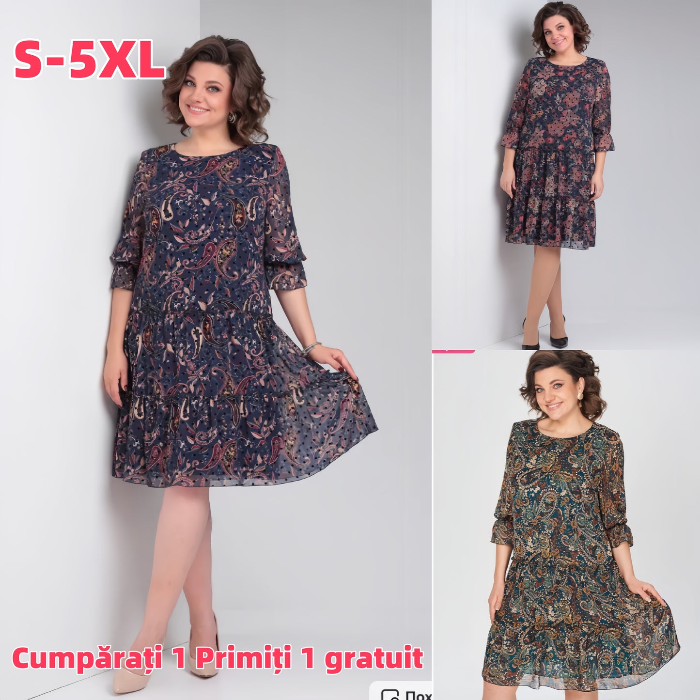 【🥇 Best Seller】💥👗【S-5XL】 Νέο ανοιξιάτικο εμπριμέ φόρεμα 2026