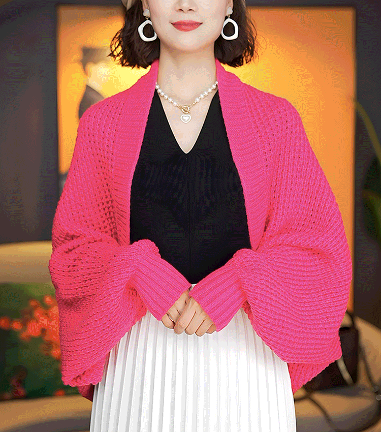 🔥Φθινόπωρο και χειμώνα νέο μαλακό πλεκτό ζεστό ζακέτα σάλι