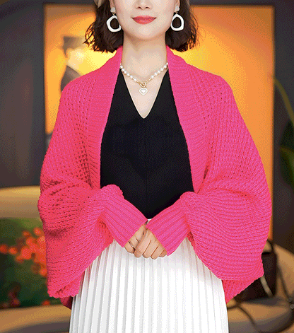 🔥Φθινόπωρο και χειμώνα νέο μαλακό πλεκτό ζεστό ζακέτα σάλι