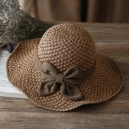 🎀 50% έκπτωση 👒 | Ρετρό ψάθινο καπέλο με παπιγιόν – πτυσσόμενο και αναπνεύσιμο, απαραίτητο για το καλοκαίρι
